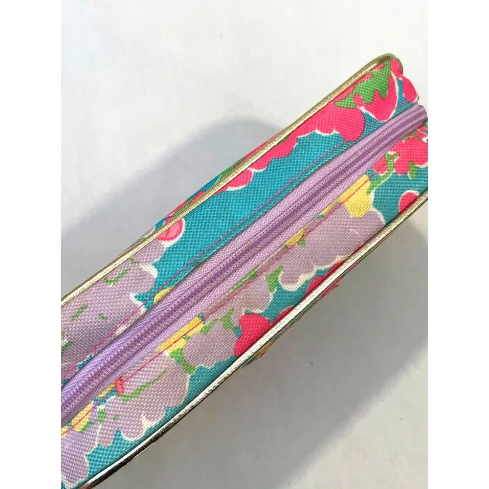 ~ Lilly Pulitzer Makeup Bag Snapdragon Floral Estée Lauder Flower Cosmetics Case - Picture 5 of 14